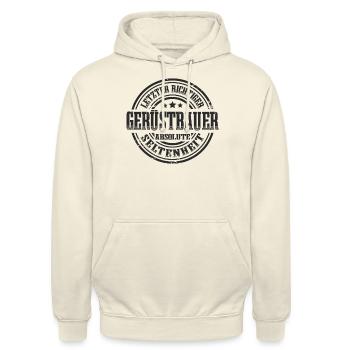 Gerüstbauer Absolute Seltenheit - Unisex Hoodie - Vanille-Milchshake - Vorne - Alina (178cm) & Michal (187cm)