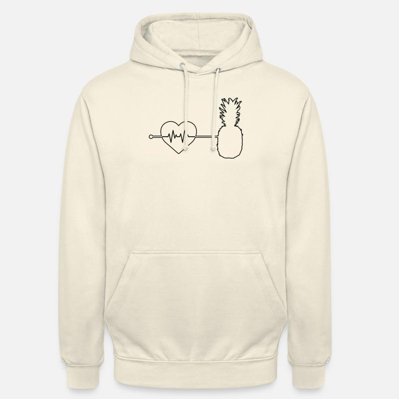Le rythme cardiaque de l’ananas - Sweat-shirt à capuche unisexe - vanille
