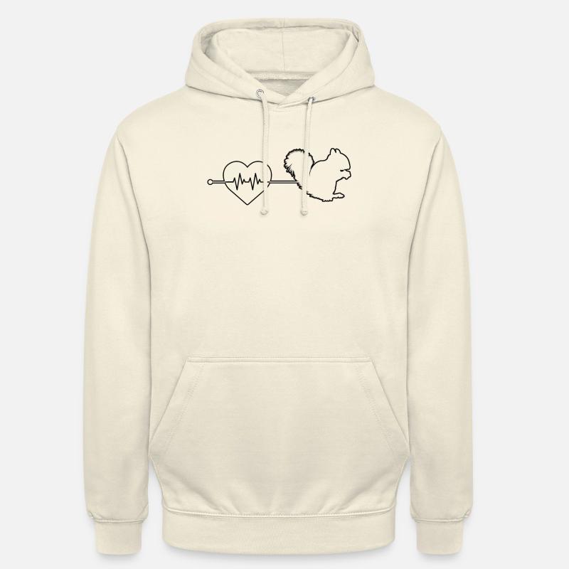 Rythme cardiaque d’écureuil - Sweat-shirt à capuche unisexe - vanille