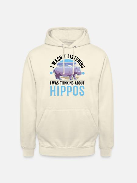 Hippo Gift Hippo Hippo - Unisex Hoodie - vanilla