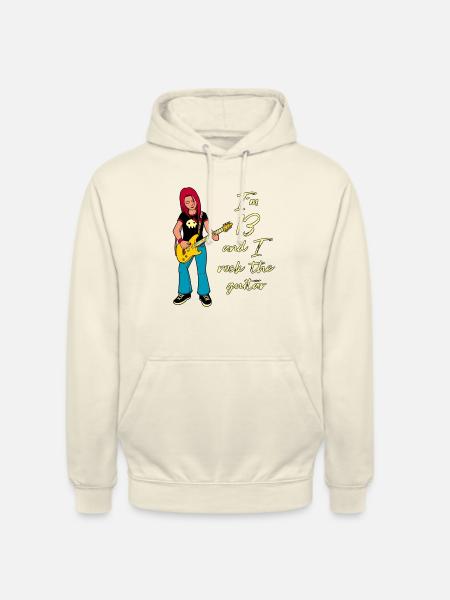 I’m 13 - Guitariste - Sweat-shirt à capuche unisexe - vanille