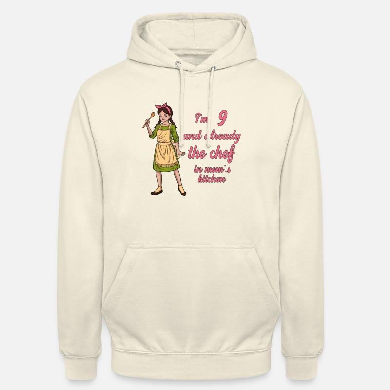 Ich bin 9 - Mädchen Koch - Unisex Hoodie - Vanille-Milchshake