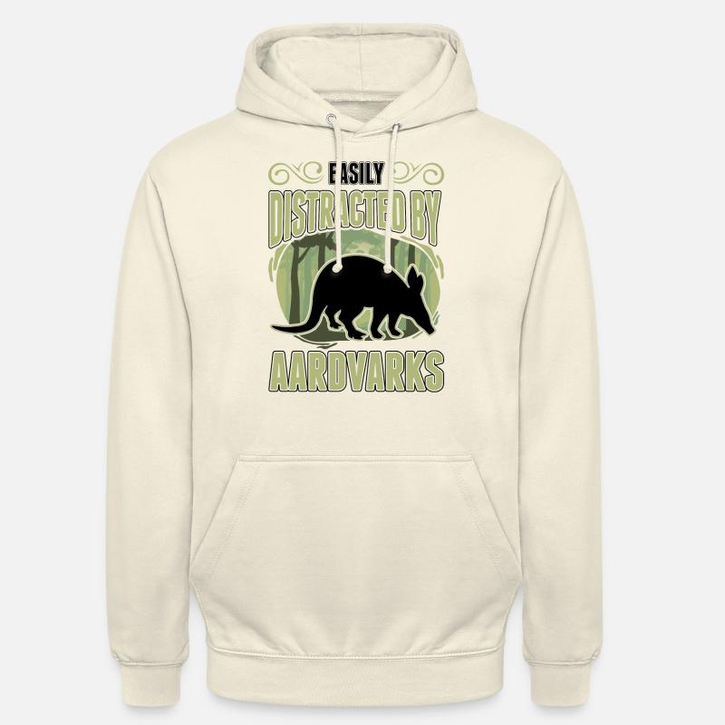 Facilement distrait par Aardvarks Aardvark - Sweat-shirt à capuche unisexe - vanille