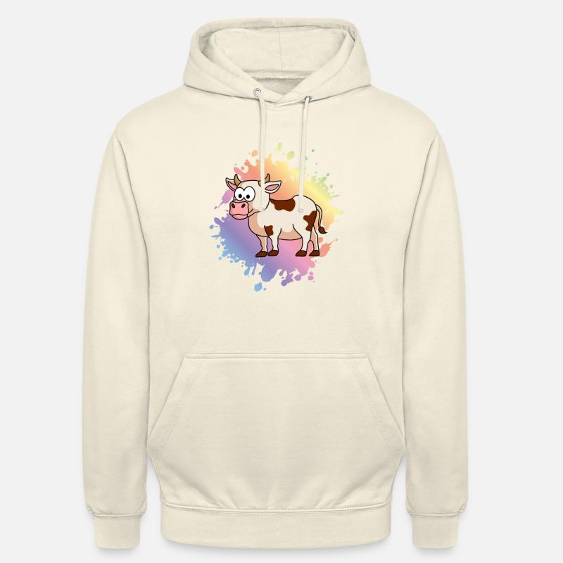Vache Comic Animal - Sweat-shirt à capuche unisexe - vanille