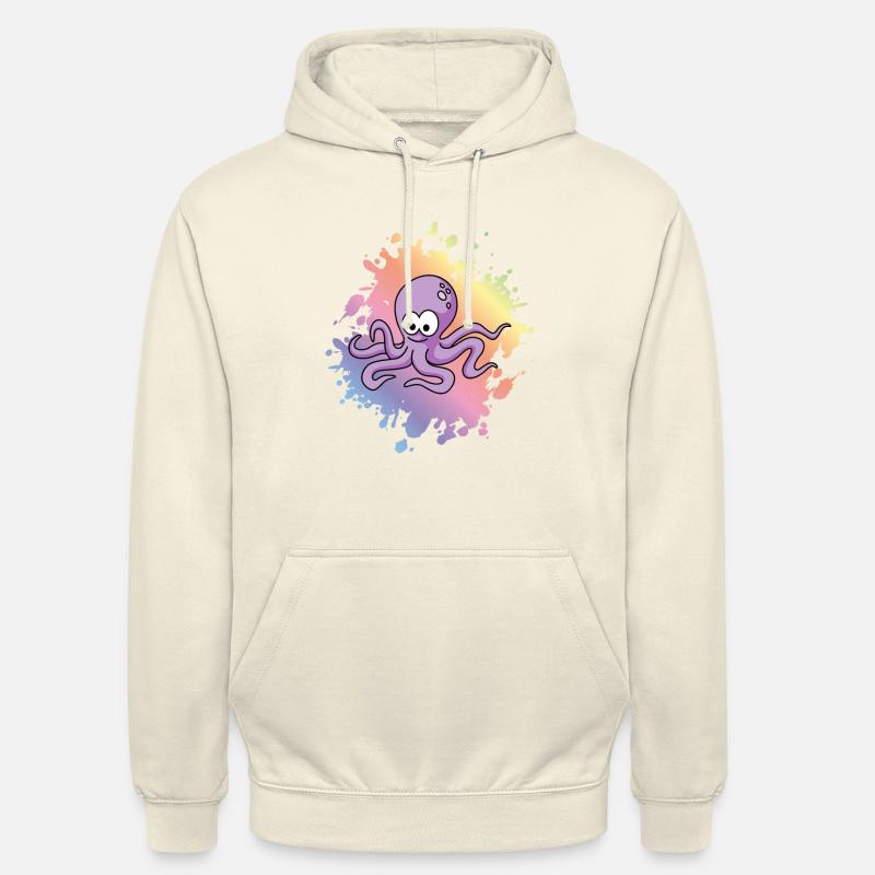Krake Comic Tier - Unisex Hoodie - Vanille-Milchshake