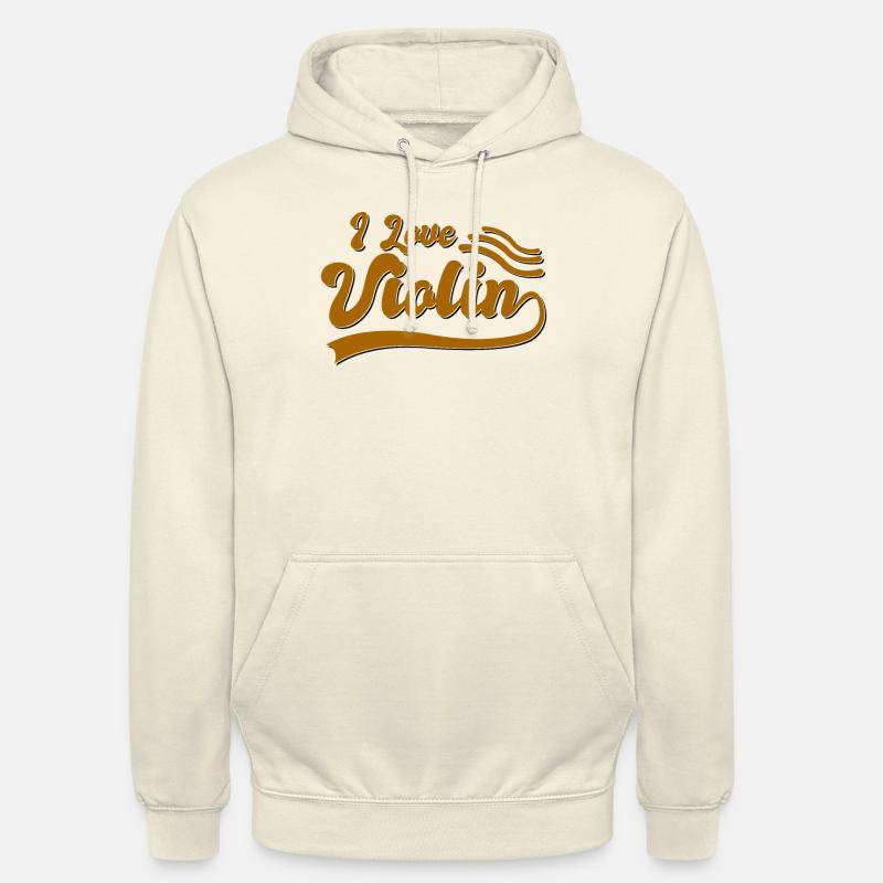 J’adore le violon - Sweat-shirt à capuche unisexe - vanille
