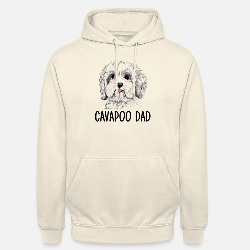 Cavapoo Papa, Cavapoo - Sweat-shirt à capuche unisexe - vanille