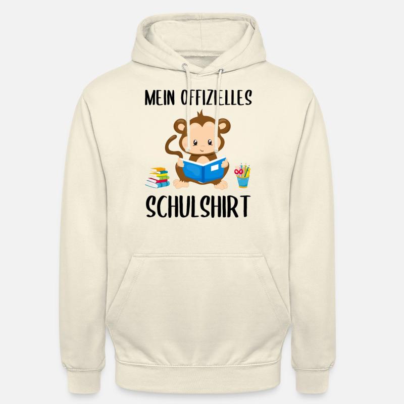 Affe Schulshirt Schulbeginn Schule Geschenk - Unisex Hoodie - Vanille-Milchshake