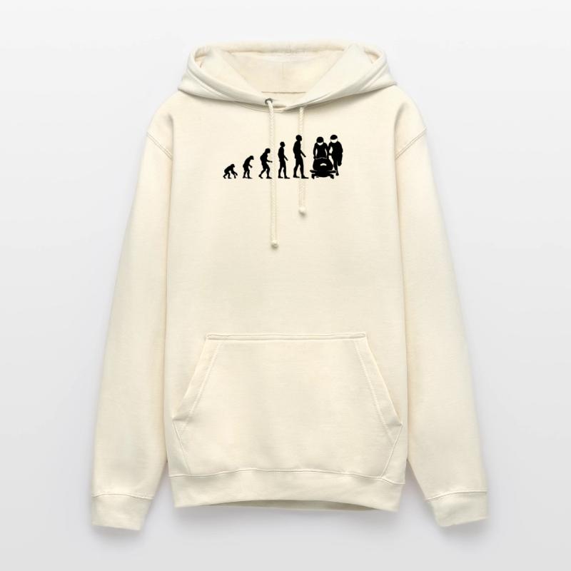 Bobsleigh Evolution Bobsleighing Bobsleigh Cadeau Sweat-shirt à capuche unisexe