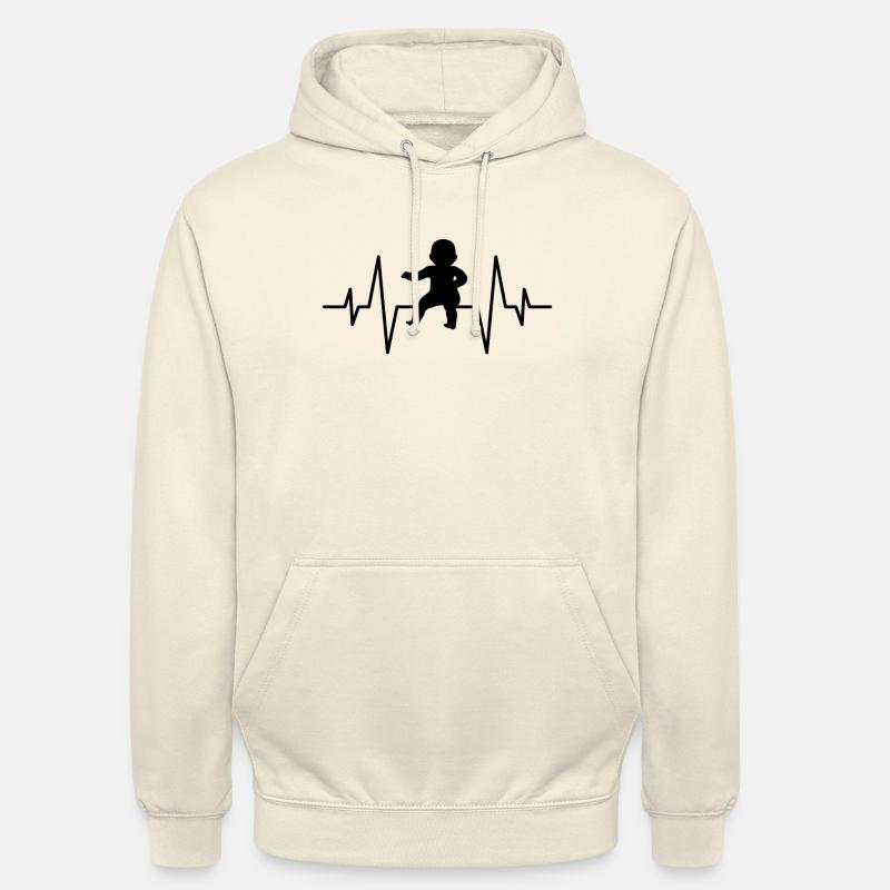 Rythme cardiaque de bébé - Sweat-shirt à capuche unisexe - vanille