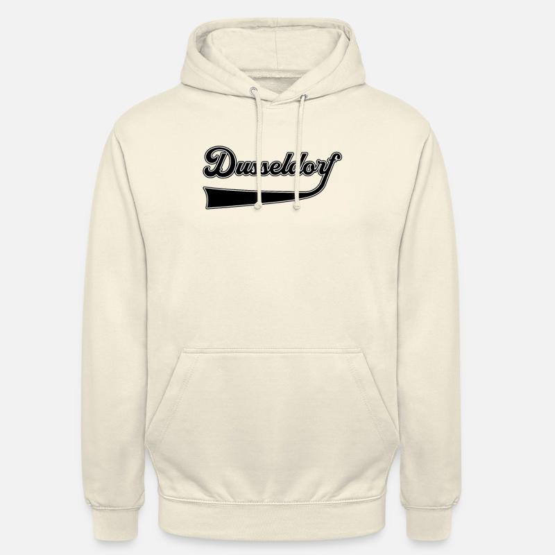 Lettrage de Düsseldorf - Sweat-shirt à capuche unisexe - vanille