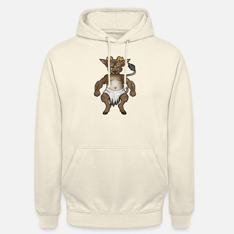Dessin d’un Kallikantzaros - Sweat-shirt à capuche unisexe - vanille