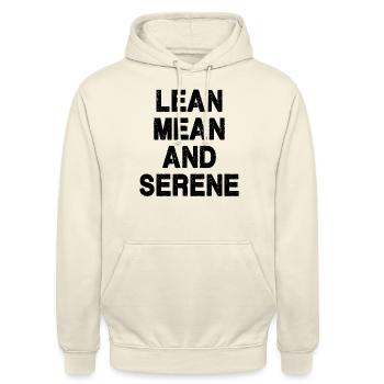 Maigre, méchant et serein - Sweat-shirt à capuche unisexe - vanille - Devant - Alina (178cm) & Michal (187cm)