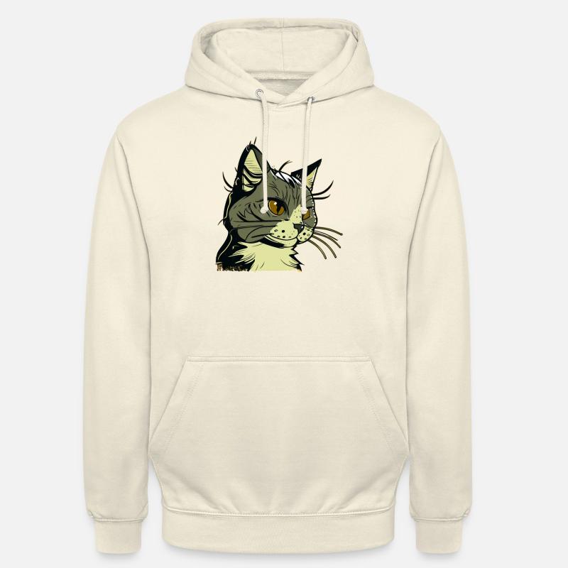Katze im comic style - Unisex Hoodie - Vanille-Milchshake