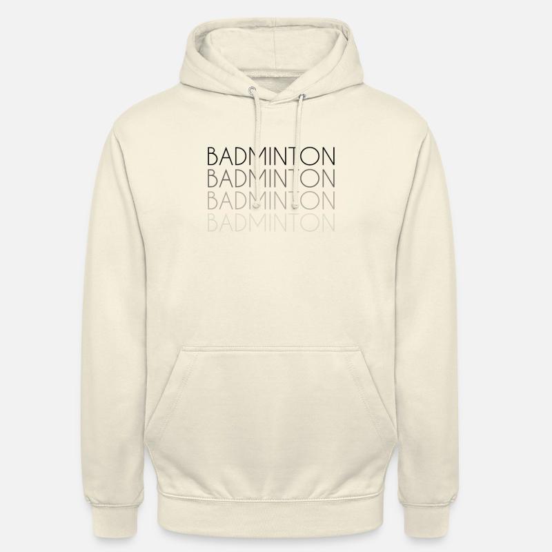 Lettrage de badminton - Sweat-shirt à capuche unisexe - vanille