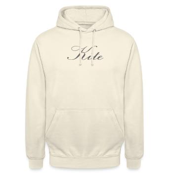 kite - Unisex Hoodie - Vanille-Milchshake - Vorne - Alina (178cm) & Michal (187cm)