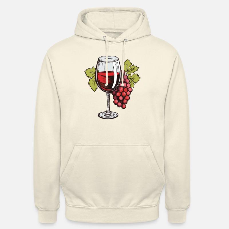 Weinglas Trauben Wein - Unisex Hoodie - Vanille-Milchshake