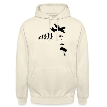 Parachute, Skydive, Freefly, Skydiving Head Down - Unisex Hoodie - vanilla - Front - Alina (178cm) & Michal (187cm)