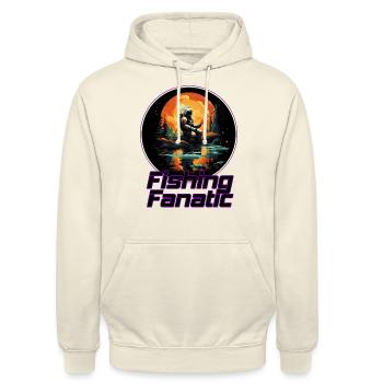 Fanatique de pêche - Astronaute - Sweat-shirt à capuche unisexe - vanille - Devant - Alina (178cm) & Michal (187cm)
