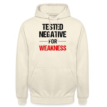 Résistance : Faiblesse indétectable - Sweat-shirt à capuche unisexe - vanille - Devant - Alina (178cm) & Michal (187cm)
