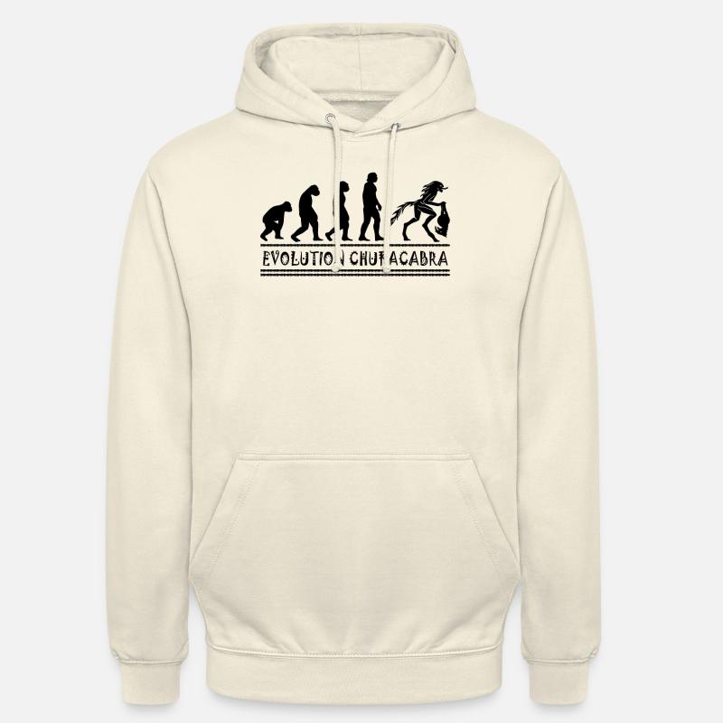 Cryptozoologistes Chupacabra Créatures Évolution - Sweat-shirt à capuche unisexe - vanille