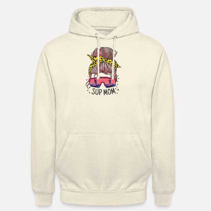 SUP-MOM paddleboard Stand Up Paddle - Sweat-shirt à capuche unisexe - vanille