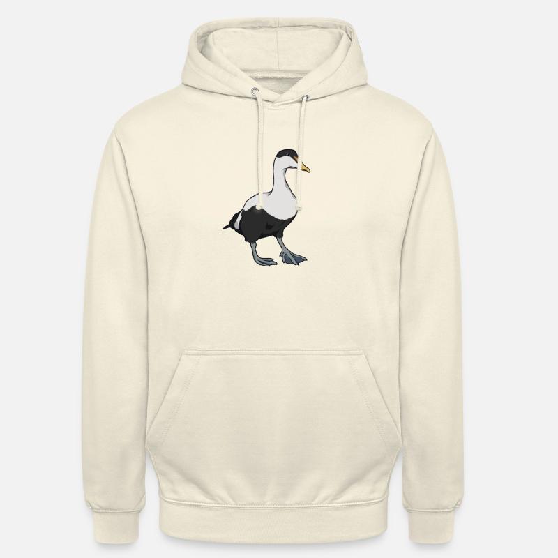 Zeichnung einer Eiderente - Unisex Hoodie - Vanille-Milchshake