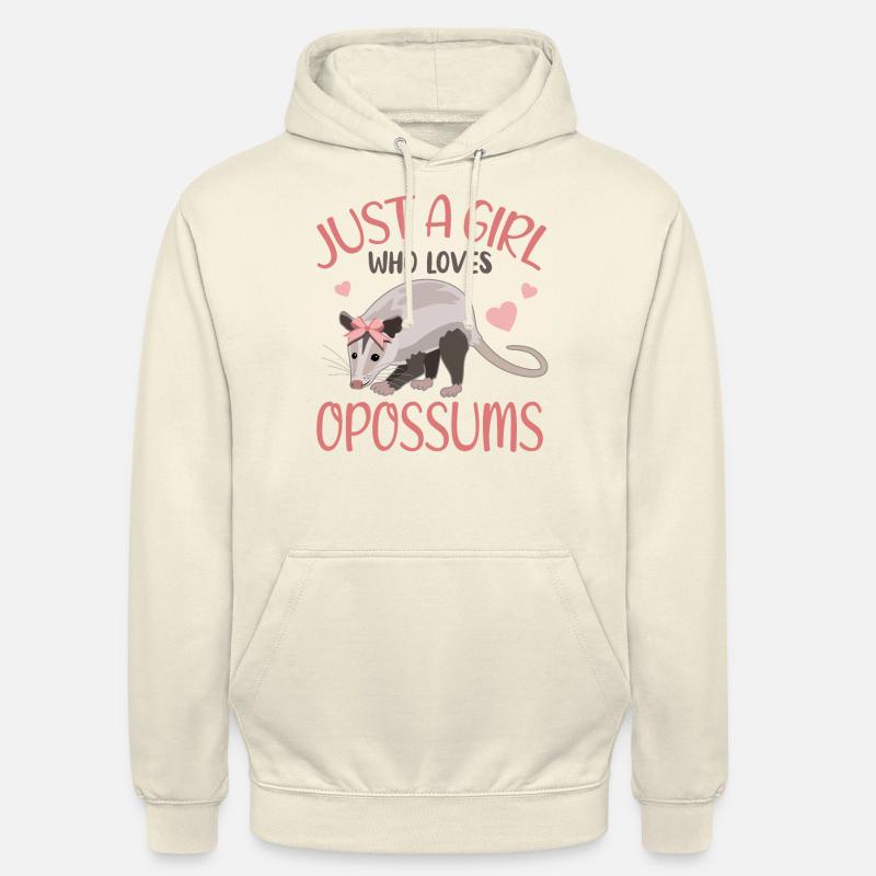 Opossum Herzchen Mädchen Geschenkidee - Unisex Hoodie - Vanille-Milchshake