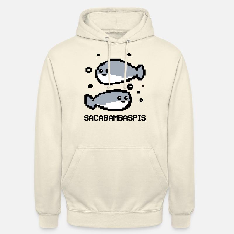 Poisson Meme Pixel Couple - Sweat-shirt à capuche unisexe - vanille