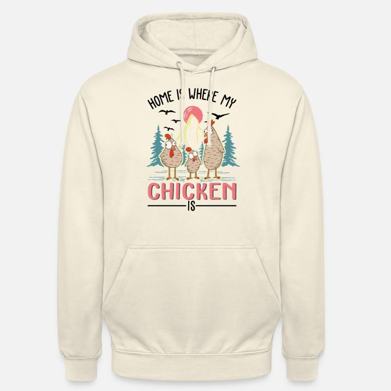 Poulets Home Farmer Poulet - Sweat-shirt à capuche unisexe - vanille