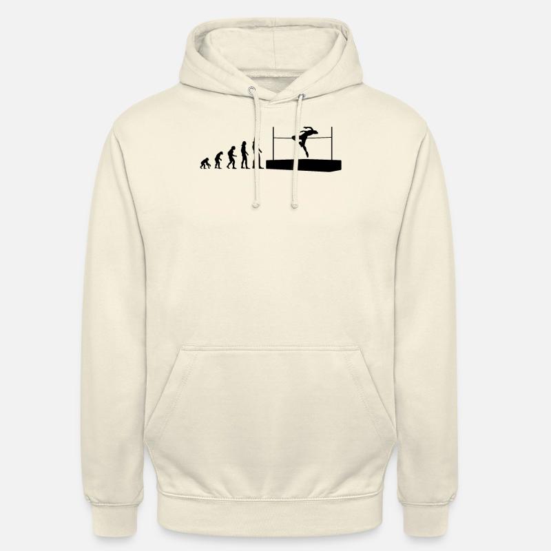 Evolution Hochsprung Athlet Geschenk - Unisex Hoodie - Vanille-Milchshake
