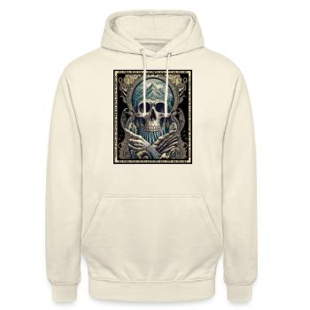 Geist der Berge Wandern Mysteriös Unheimlich - Unisex Hoodie - Vanille-Milchshake - Vorne - Alina (178cm) & Michal (187cm)