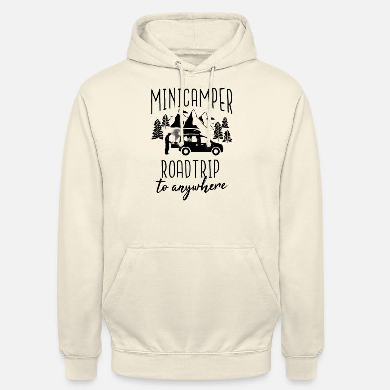 Minicamper Dire Camping-Camper Microcamper - Sweat-shirt à capuche unisexe - vanille