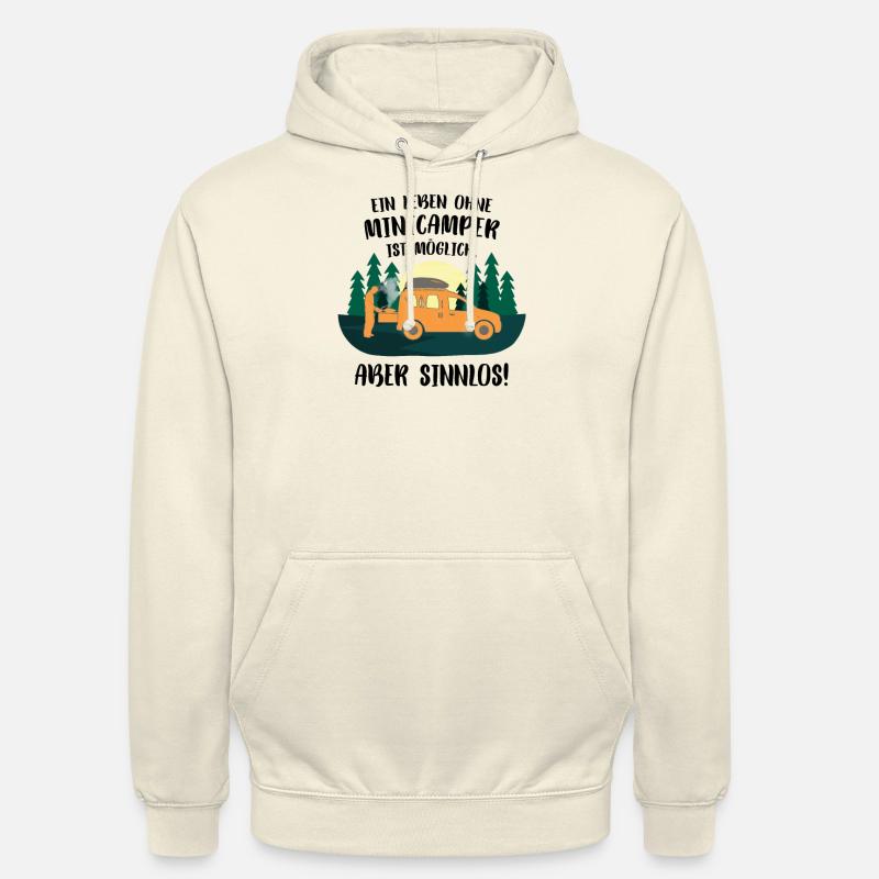 Minicamper SENSELESS Camping-Camper Microcamper - Unisex Hoodie - vanilla