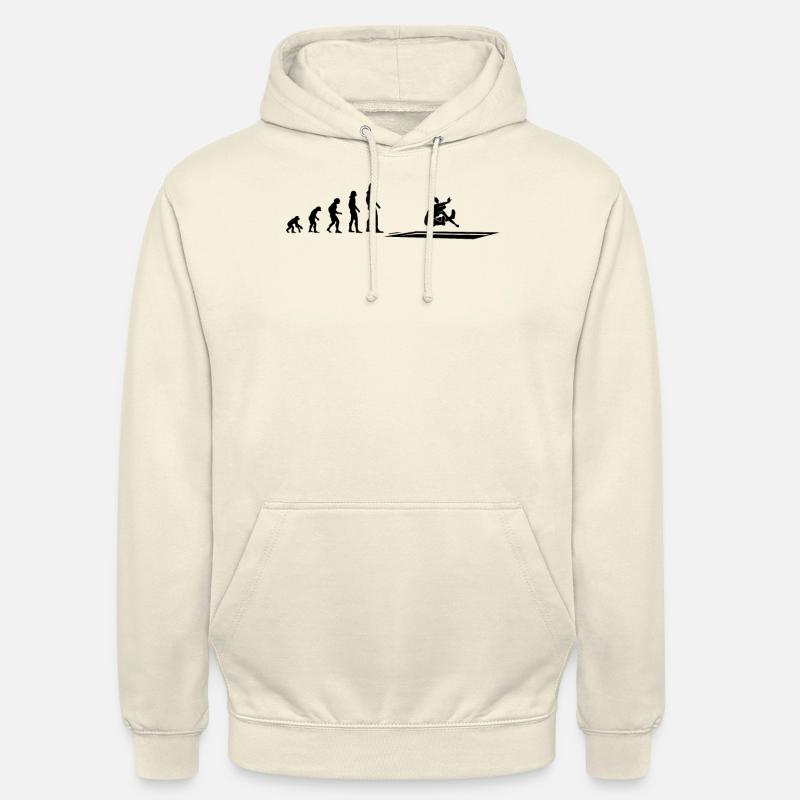 Long Jump Evolution Athlete Gift - Unisex Hoodie - vanilla