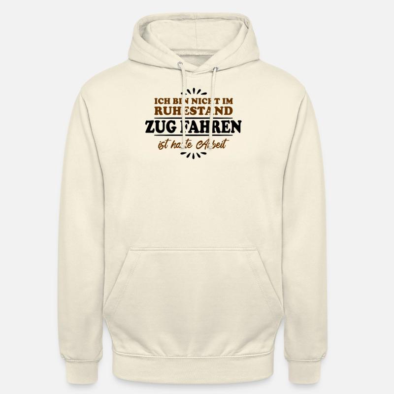 Retraité Retraité Train Lovers - Sweat-shirt à capuche unisexe - vanille