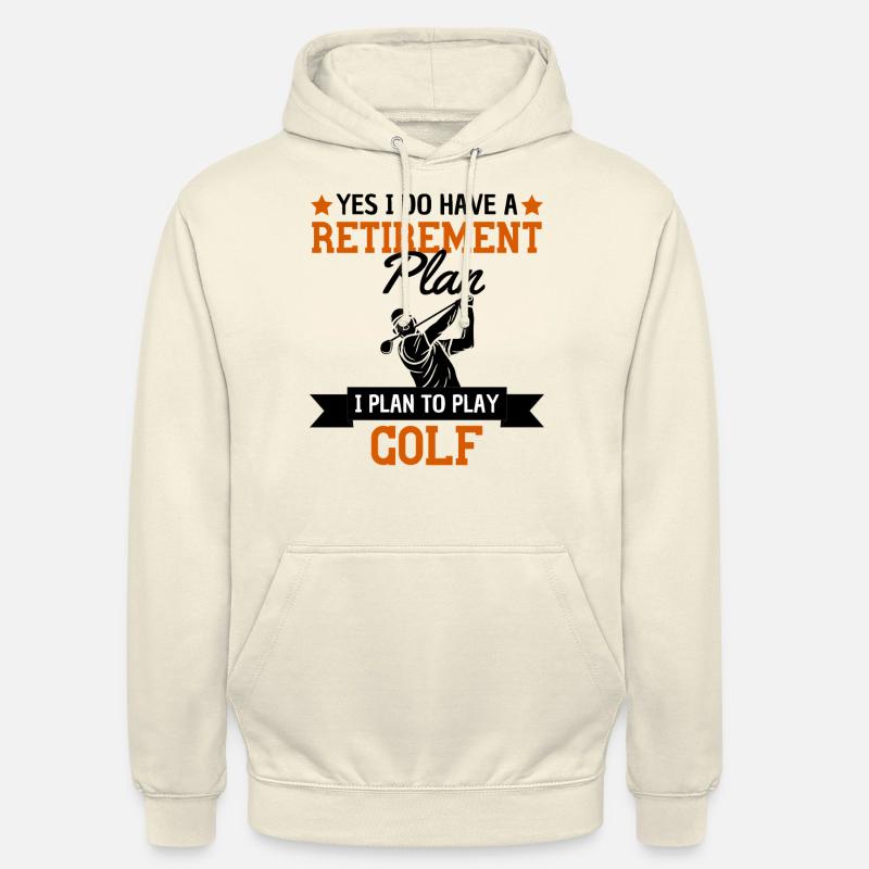 Golf Pensionsplan Humor Golfspelare - Luvtröja unisex - vaniljmilkshake