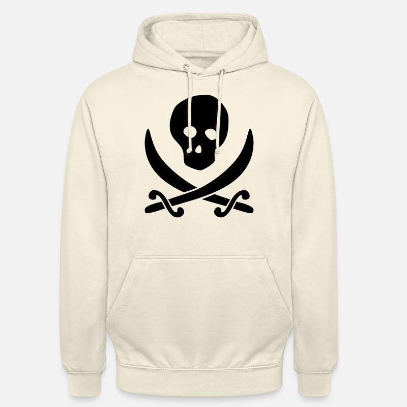 Pirate - Crâne - Sweat-shirt à capuche unisexe - vanille