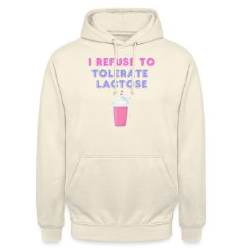 I REFUSE TO TOLERATE LACTOSE - Unisex Hoodie - Vanille-Milchshake - Vorne - Alina (178cm) & Michal (187cm)