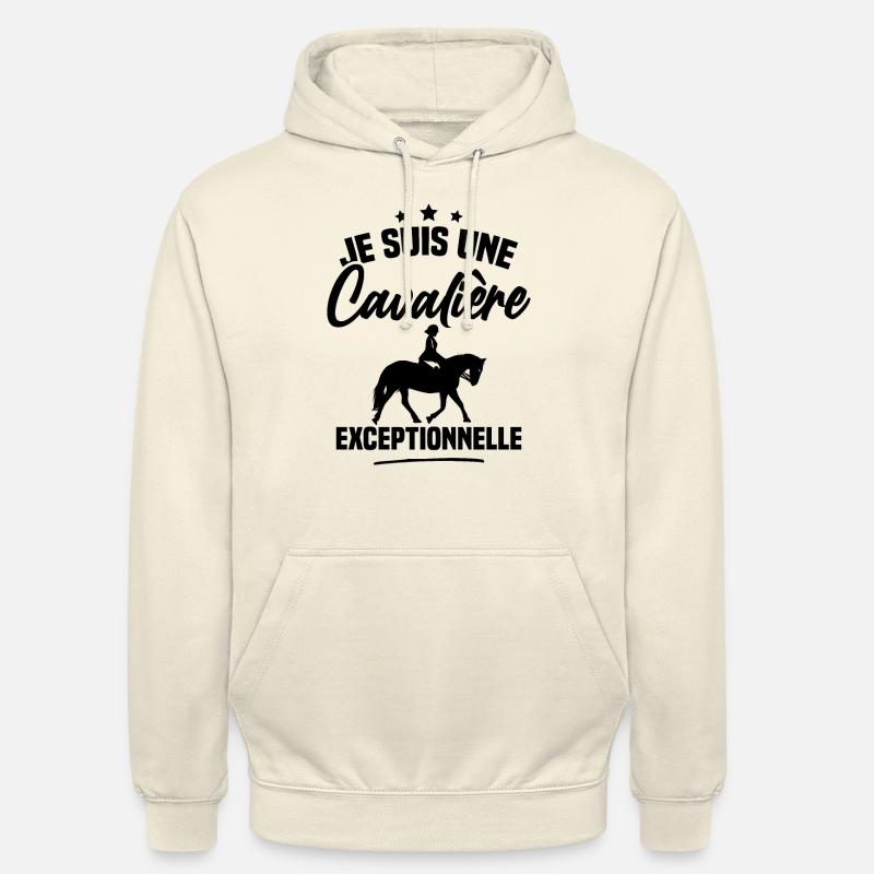 Je suis une cavalière exceptionnelle - Sweat-shirt à capuche unisexe - vanille