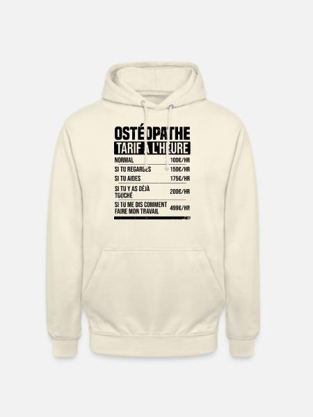 Osteopath Stundensatz Geschenkidee Humor - Unisex Hoodie - Vanille-Milchshake