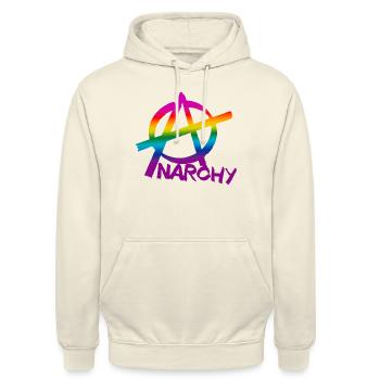 Anarchie - Unisex Hoodie - Vanille-Milchshake - Vorne - Alina (178cm) & Michal (187cm)