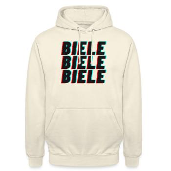 BIELE BIELE BIELE - Endlaser Edition - Unisex Hoodie - Vanille-Milchshake - Vorne - Alina (178cm) & Michal (187cm)