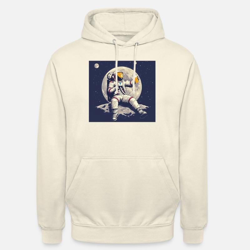 ASTRONAUT BEACH BIER - Unisex Hoodie - Vanille-Milchshake