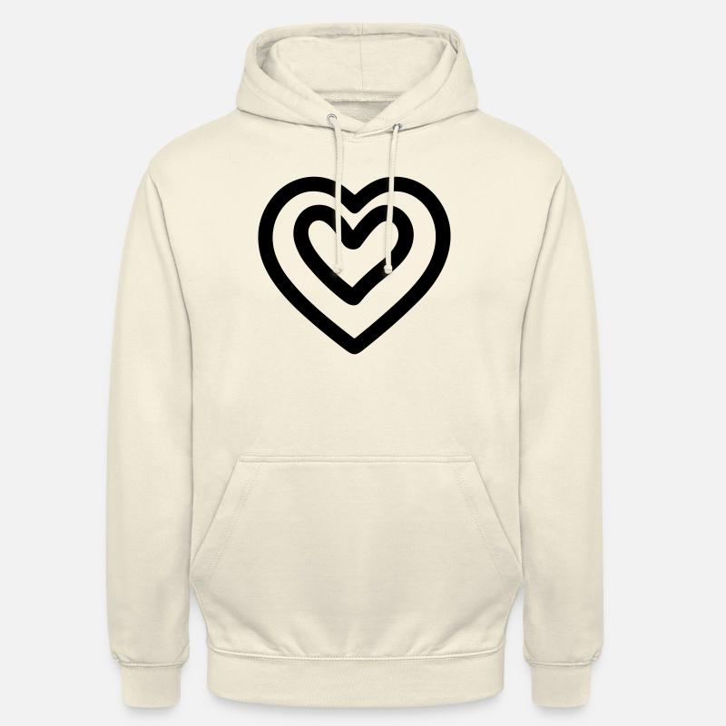cœur - Sweat-shirt à capuche unisexe - vanille