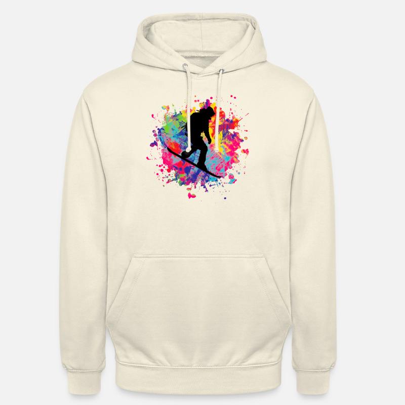Snowboard Snowboarder Splash - Sweat-shirt à capuche unisexe - vanille