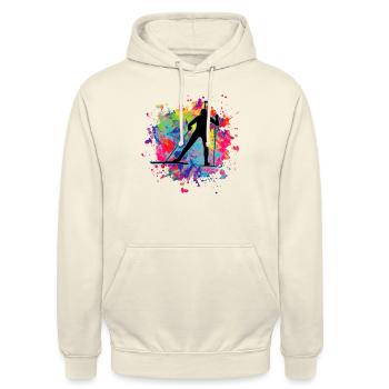Biathlon - Unisex Hoodie - vanilla - Front - Alina (178cm) & Michal (187cm)