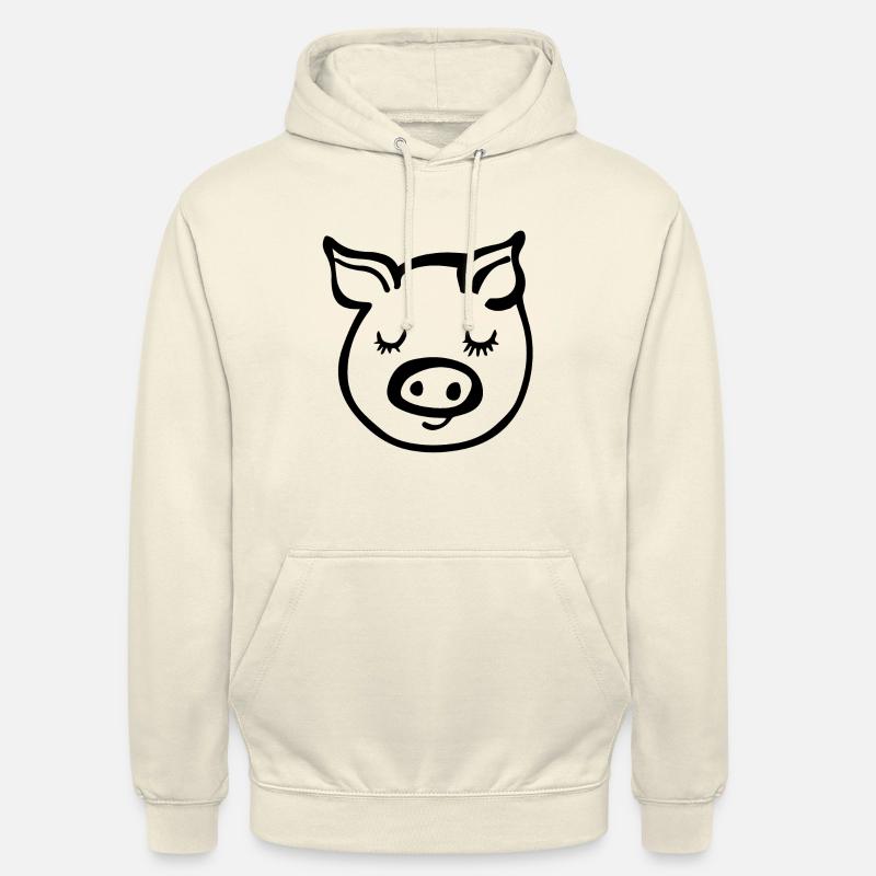 Cochon Cochon - Sweat-shirt à capuche unisexe - vanille