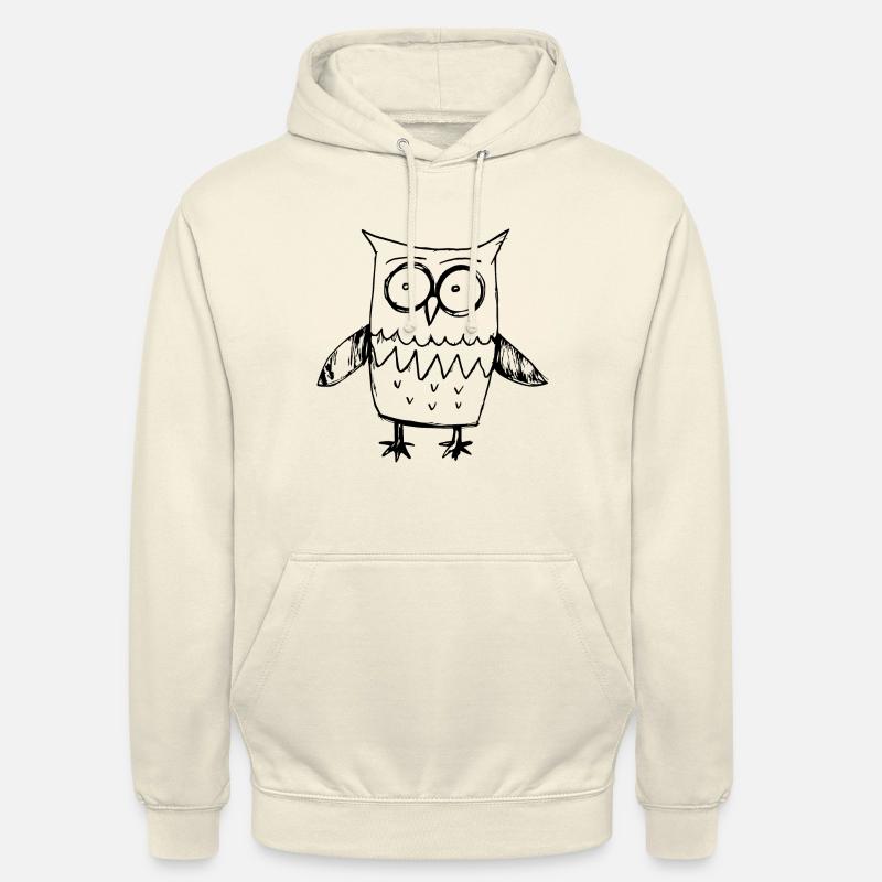 Eule Eulen Vogel - Unisex Hoodie - Vanille-Milchshake