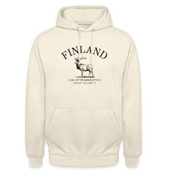 Finnland - Finland - Helsinki - Skandinavien - Unisex Hoodie - Vanille-Milchshake - Vorne - Alina (178cm) & Michal (187cm)